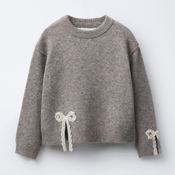 Zara Other - Zara Kids || Lace Bows Knit Sweater